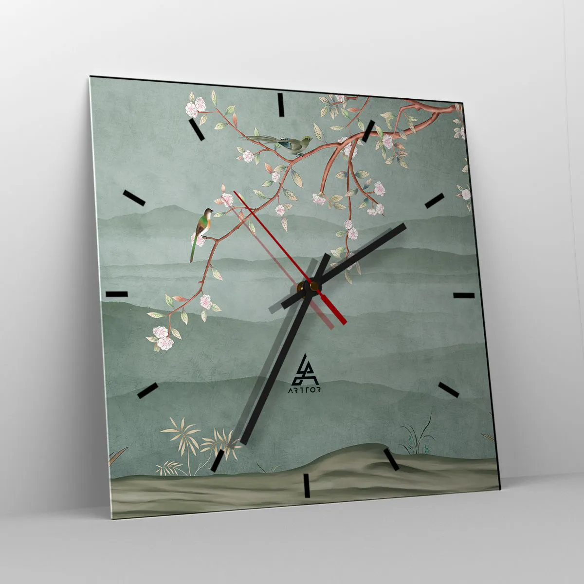 Ceas de perete - Ceas pe sticlă - Primăvara, ah, tu ești - 30x30 cm