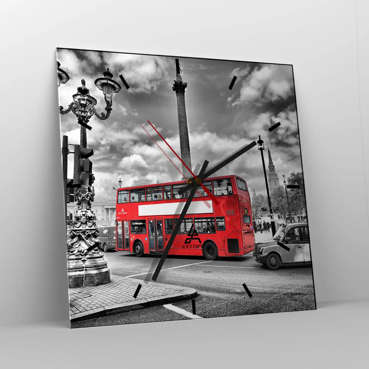 Wanduhr - Glasuhr - Der wahre Blutkreislauf der Stadt - 40x40 cm