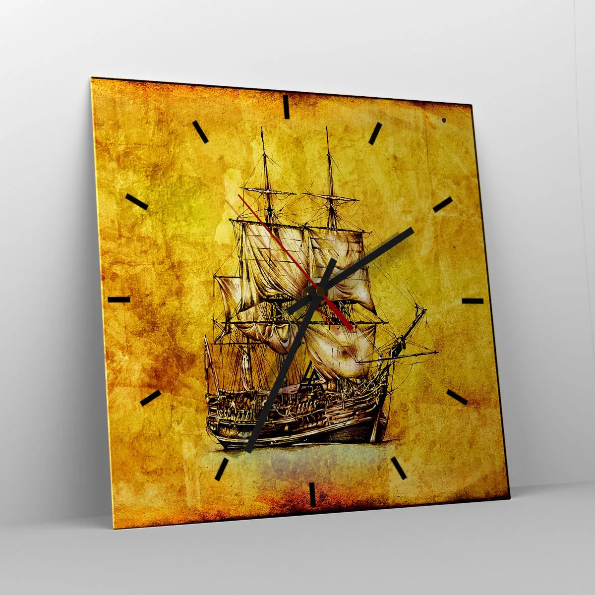 Wandklok - Klok - Richting Tortuga! - 40x40 cm