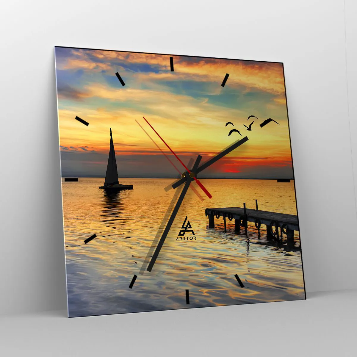 Vægur, Uret - Returnering om aftenen - 40x40 cm