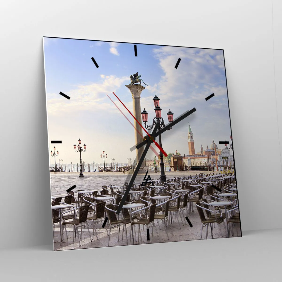 Reloj de pared - Reloj de vidrio - Vamos, todo está listo - 40x40 cm