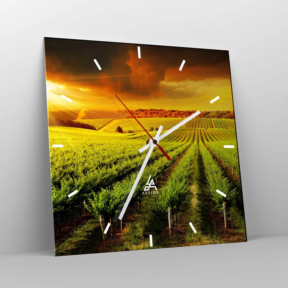 Ceas de perete - Ceas pe sticlă - Sub soarele australian - 40x40 cm