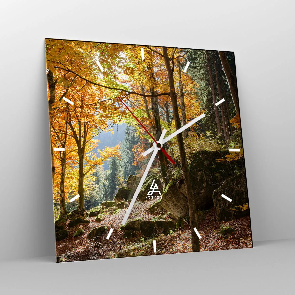 Wanduhr - Glasuhr - Zeit zum Entspannen - 40x40 cm