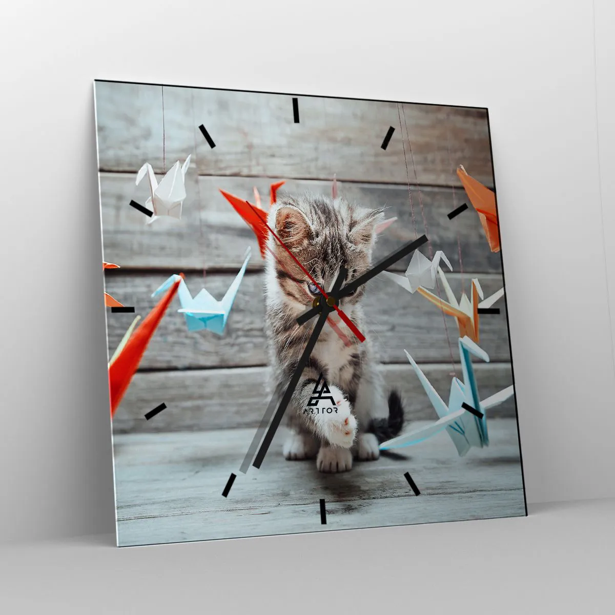 Ceas de perete - Ceas pe sticlă - Prima lecție - 40x40 cm