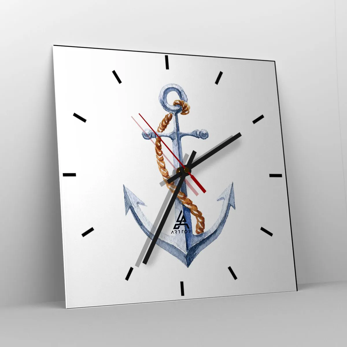 Wanduhr - Glasuhr - Ahoi Abenteuer! - 40x40 cm