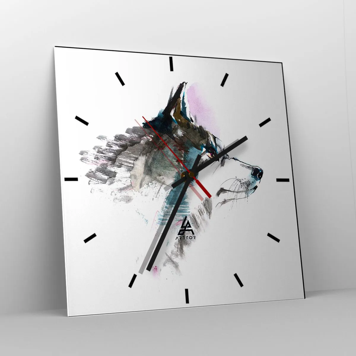 Ceas de perete - Ceas pe sticlă - Ce știm despre lup - 40x40 cm