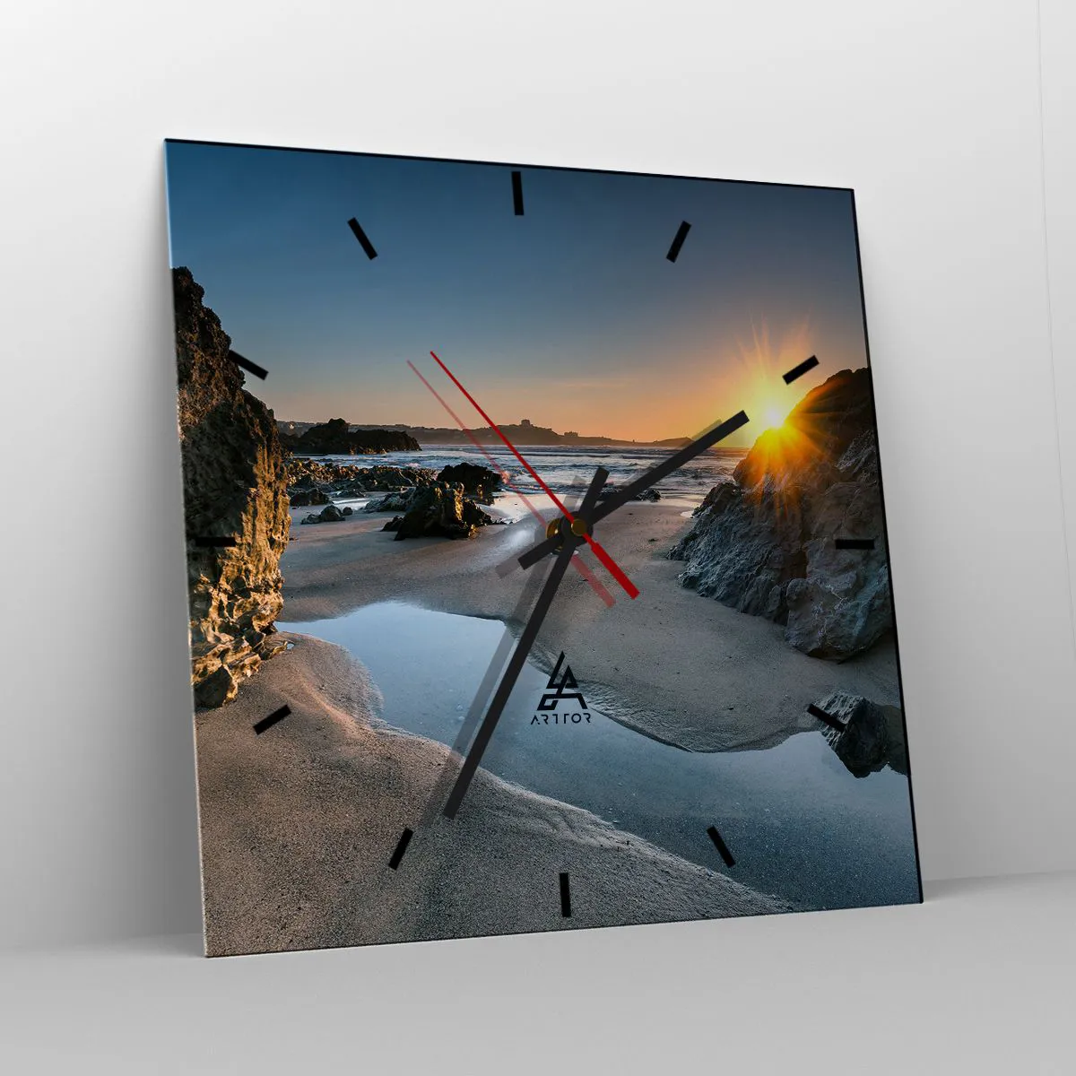 Wanduhr - Glasuhr - Unberührt von menschlicher Hand - 40x40 cm