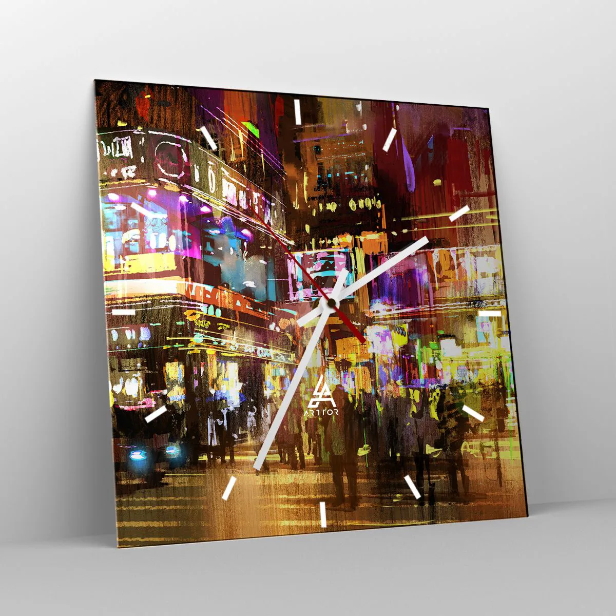 Ceas de perete - Ceas pe sticlă - Într-o mare de lumină - 40x40 cm