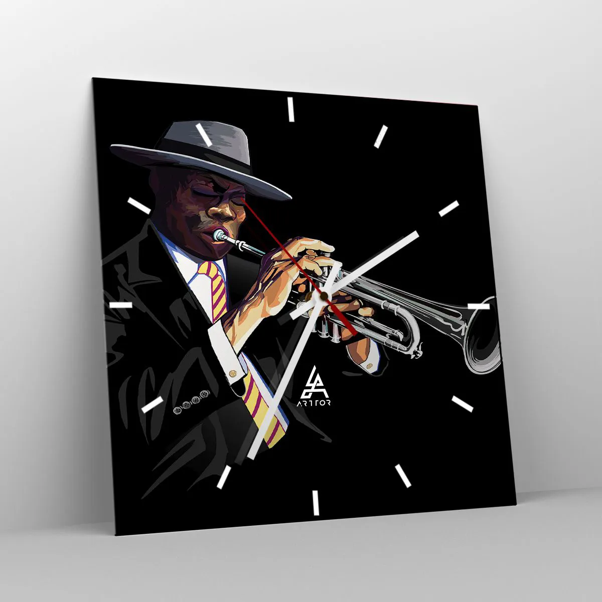 Ceas de perete - Ceas pe sticlă - Farmecul unei școli vechi - 40x40 cm