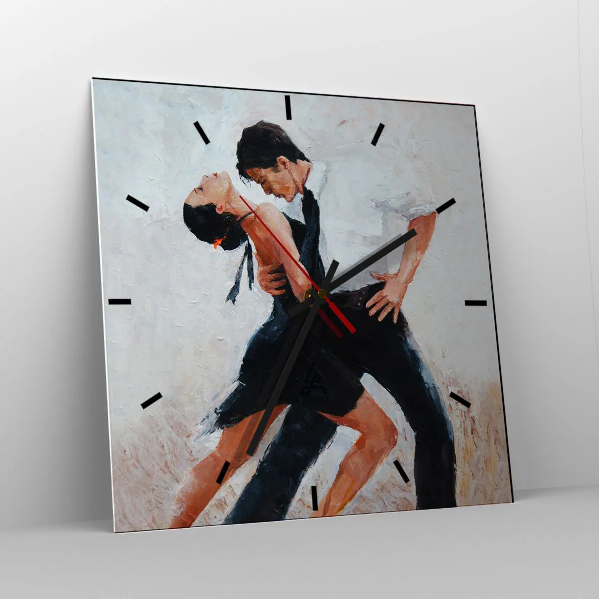 Wanduhr - Glasuhr - Tango meiner Träume und Träume - 40x40 cm