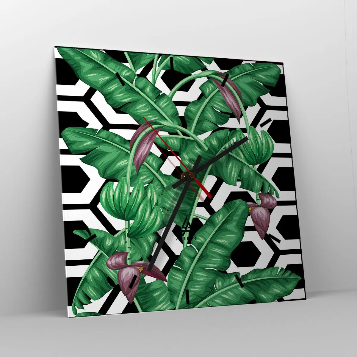 Nástenné hodiny - Symetrická kompozícia od prírody - 40x40 cm