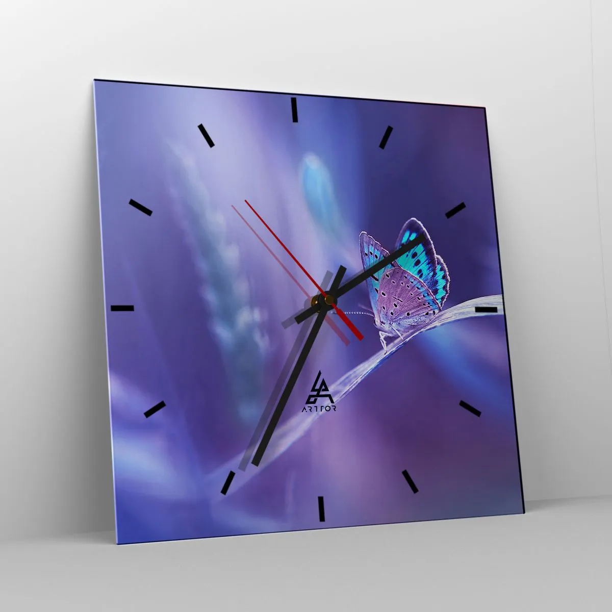 Reloj de pared - Reloj de vidrio - Una joya de la naturaleza - 40x40 cm