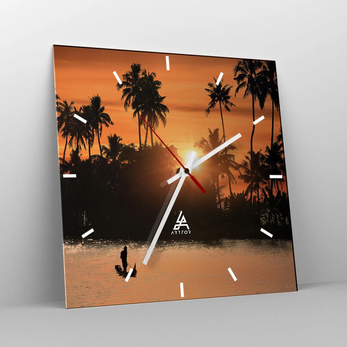 Orologio da parete - Orologio in Vetro - Il tempo del riposo - 40x40 cm