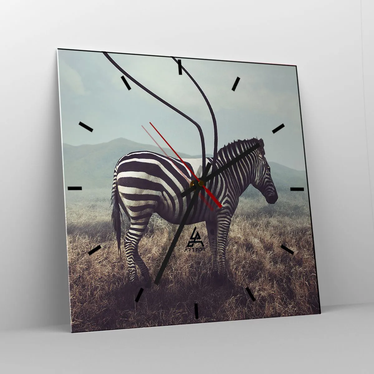 Ceas de perete - Ceas pe sticlă - Atenție! Defecțiune - 40x40 cm