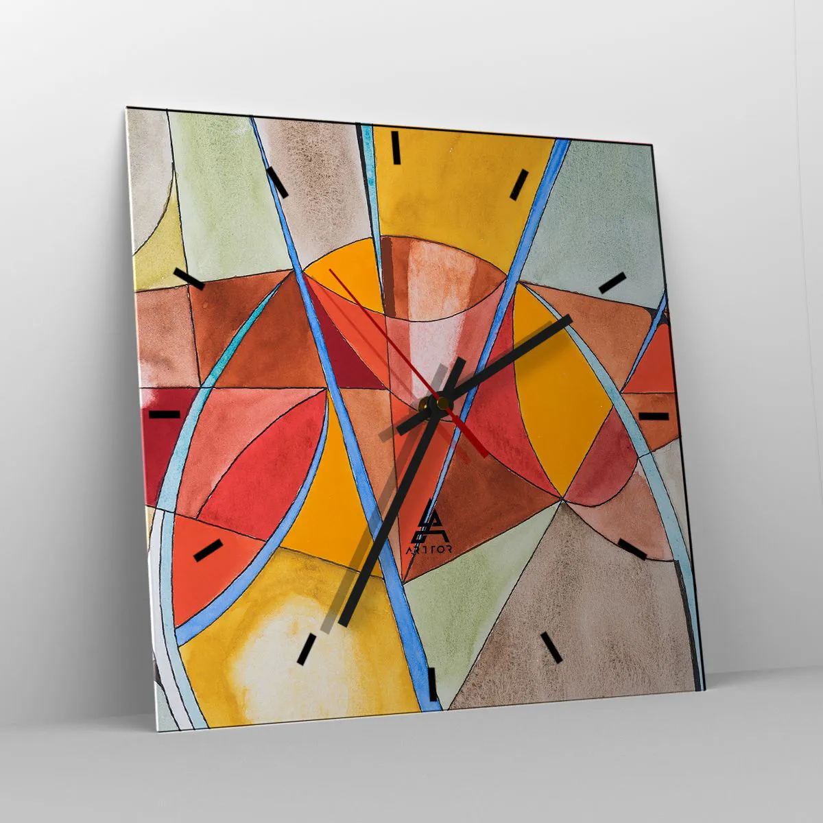 Wanduhr - Glasuhr - Das Karussell, das Traumkarussell - 40x40 cm