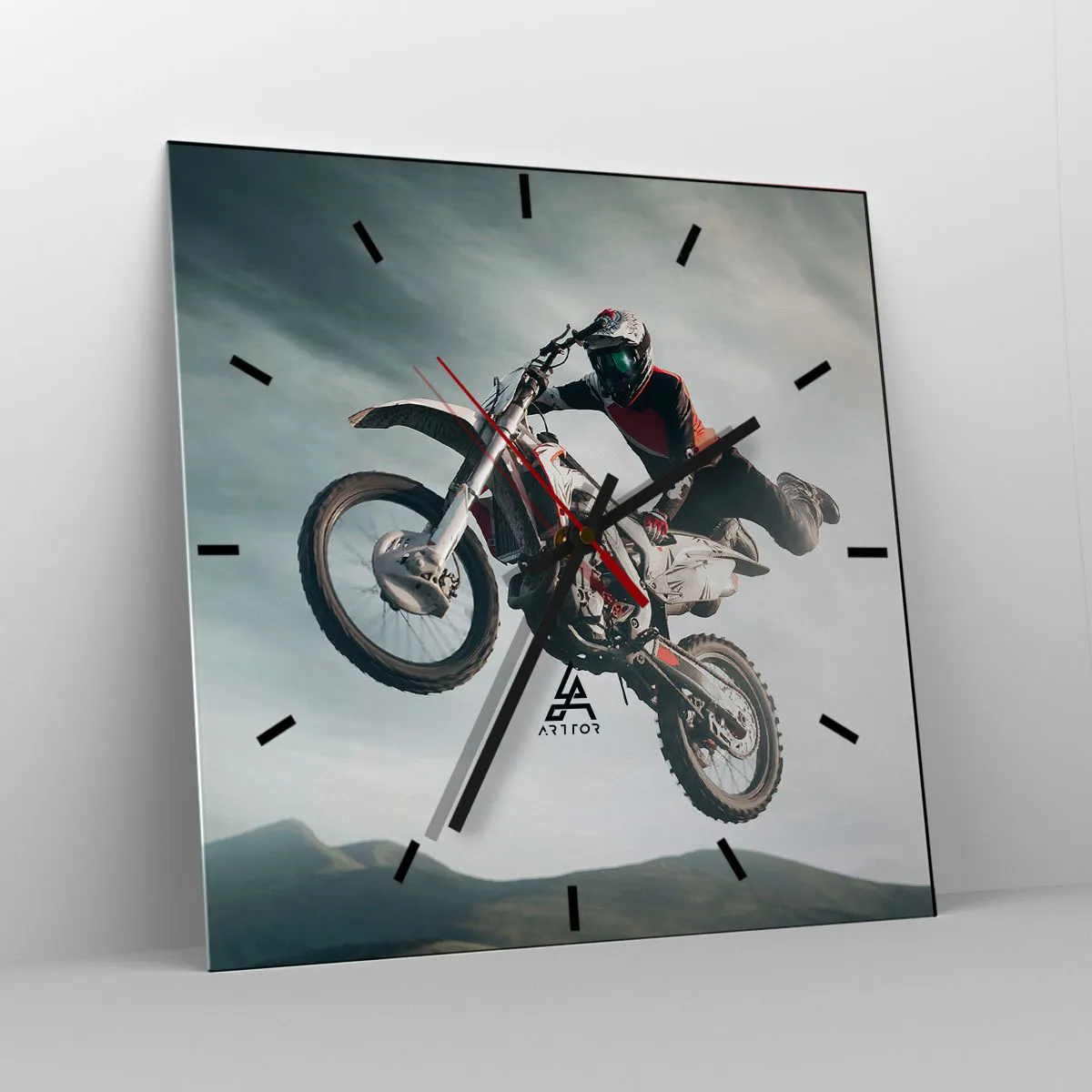 Ceas de perete - Ceas pe sticlă - Nu există distracție fără risc - 40x40 cm