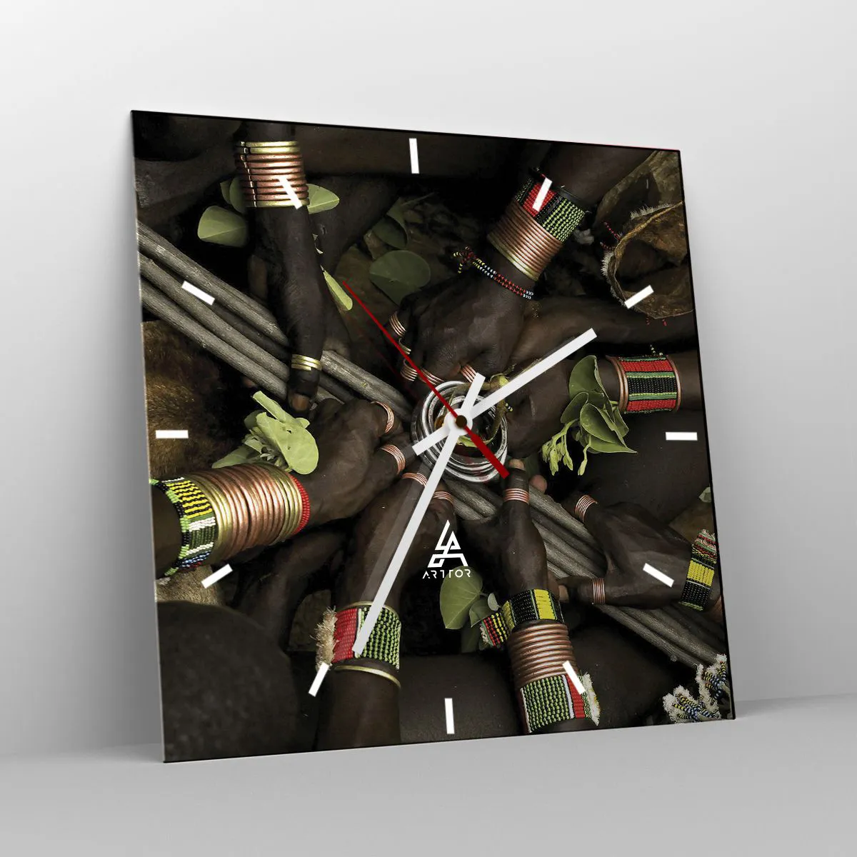 Reloj de pared - Reloj de vidrio - Estamos juntos - 40x40 cm