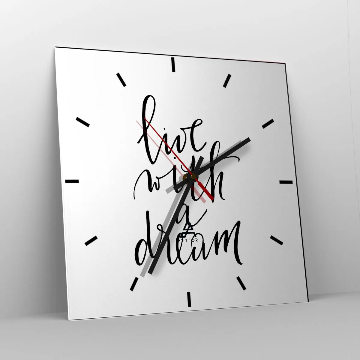 Ceas de perete - Ceas pe sticlă - Of course - 40x40 cm