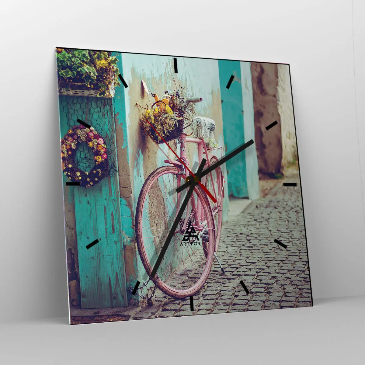 Ceas de perete - Ceas pe sticlă - Mă întorc imediat - 40x40 cm