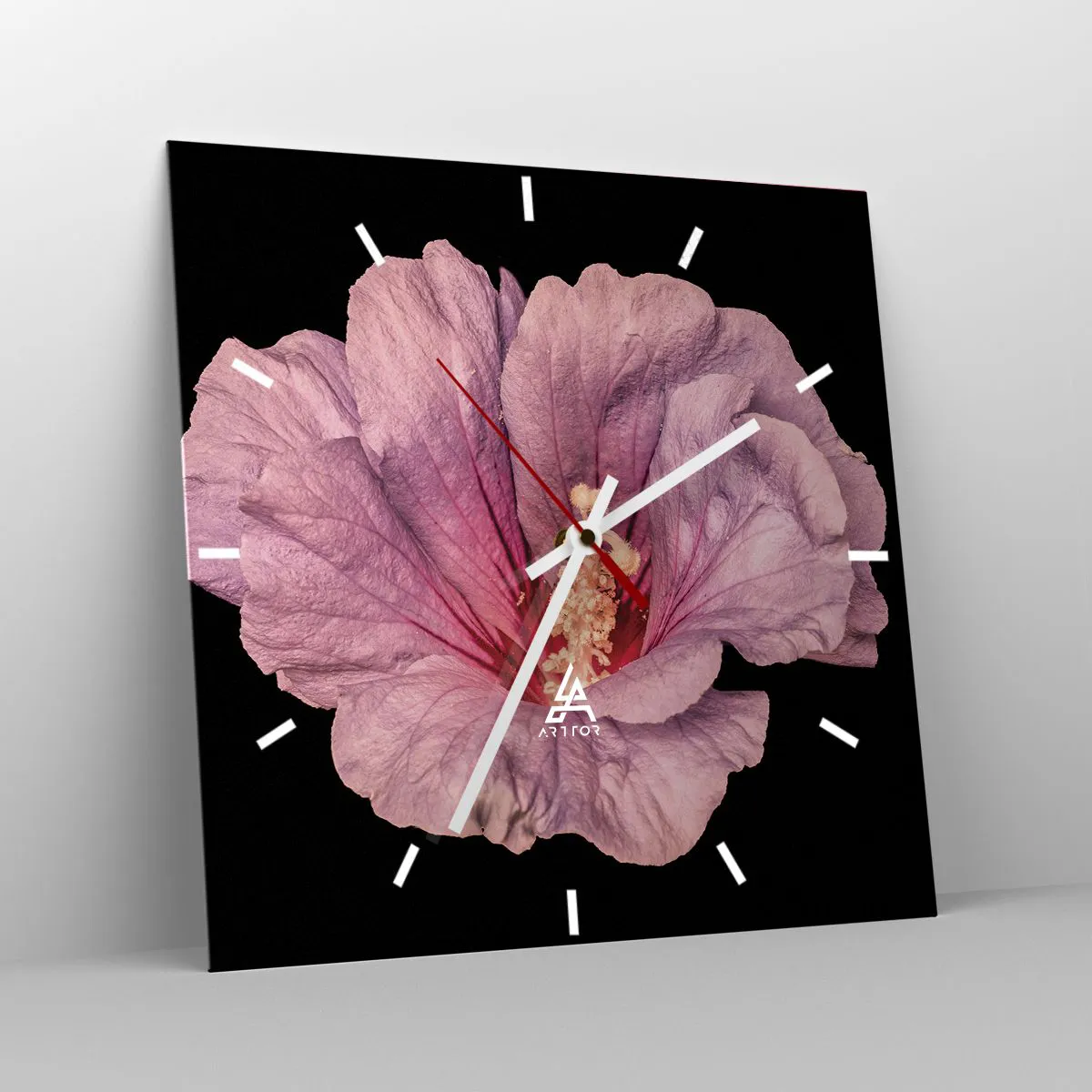 Relógio de parede - Relógio em vidro - Direto para o coração - 40x40 cm