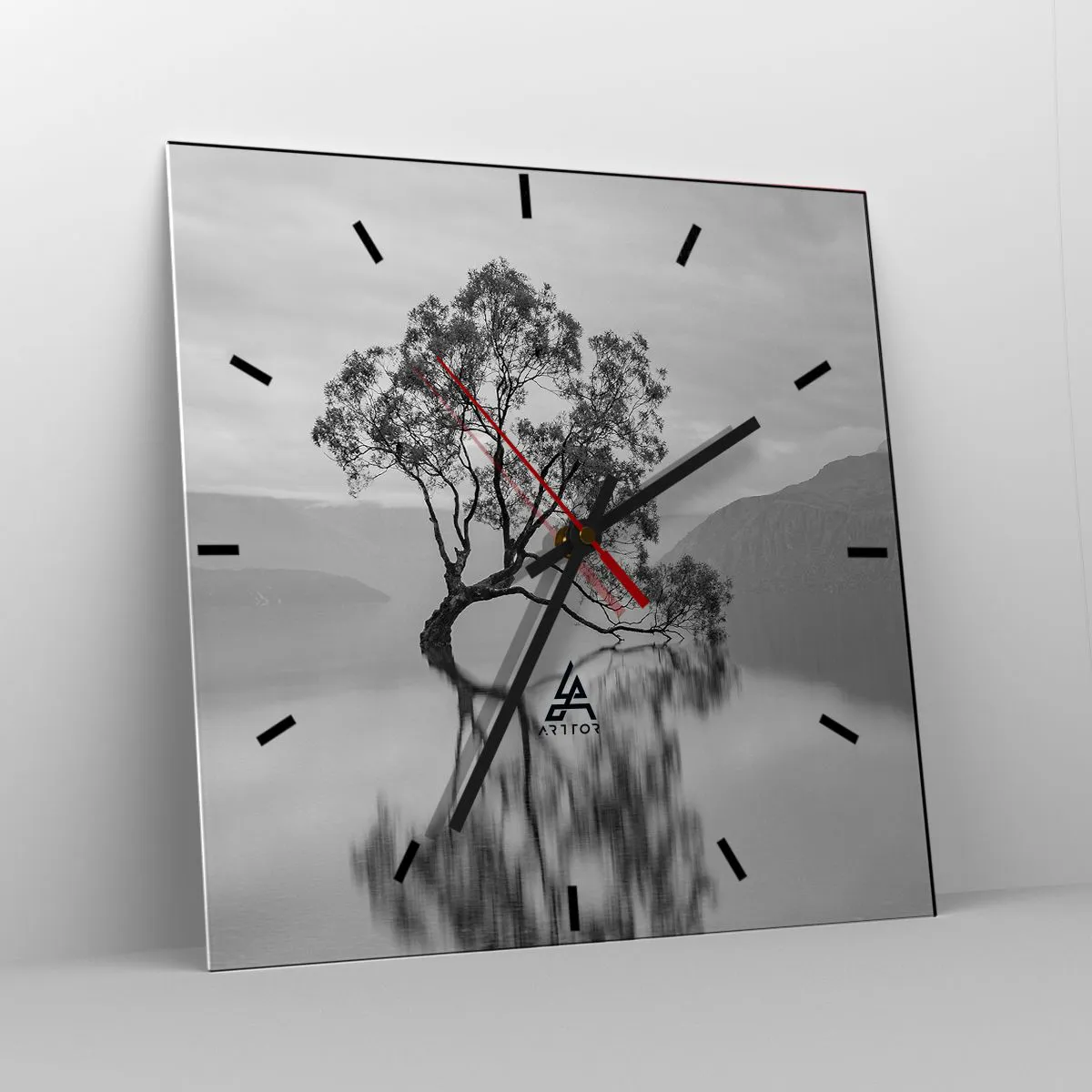 Wanduhr - Glasuhr - Es gibt so ein Land - 40x40 cm