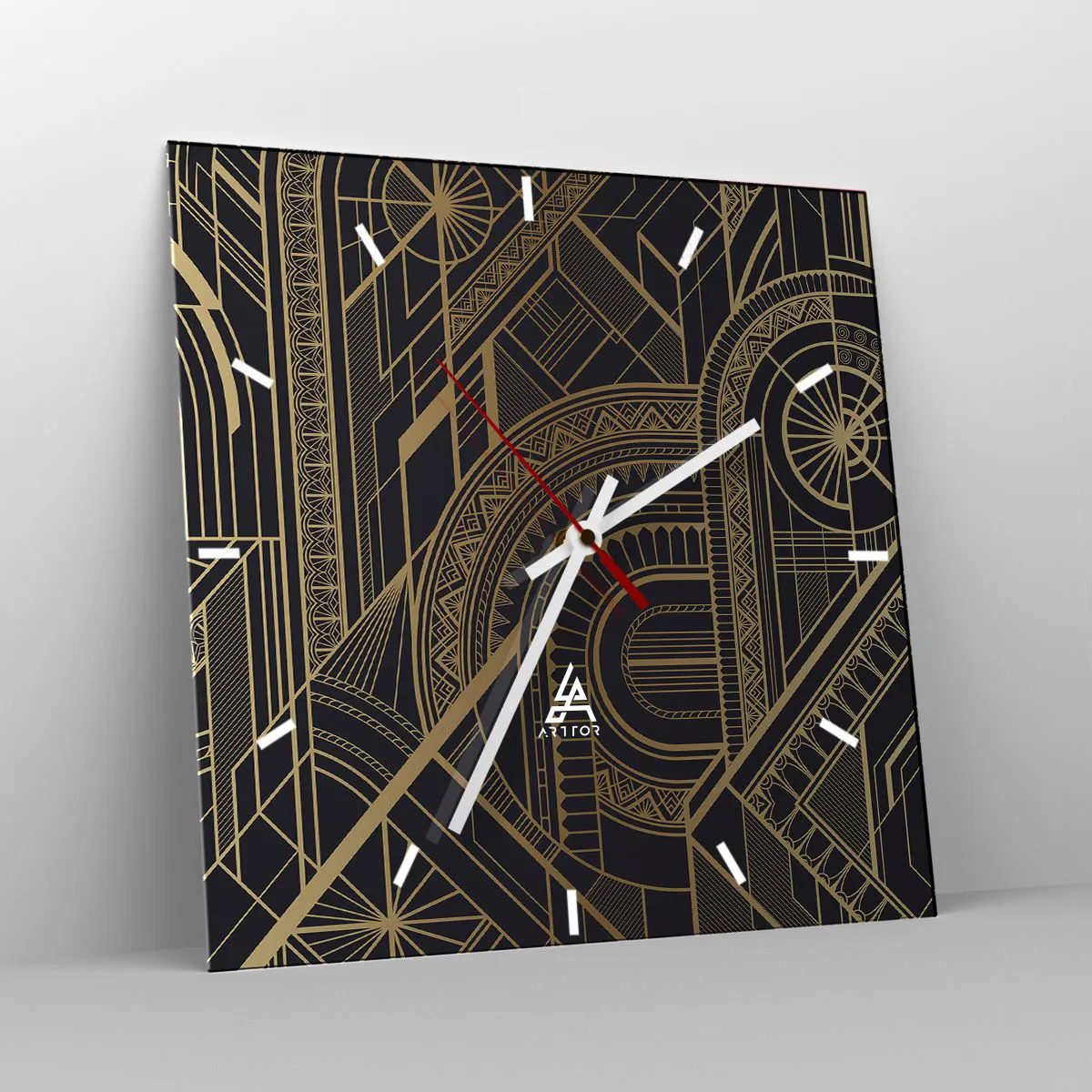 Väggklocka - Klocka på glas - Koncept, idéer, planer - 40x40 cm