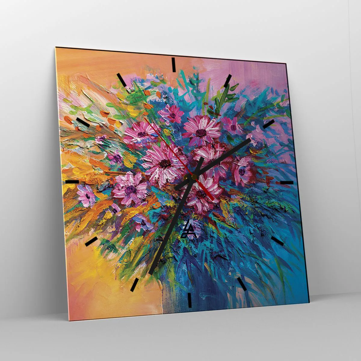 Wall clock - Clock on glass - Energy of Life - 40x40 cm