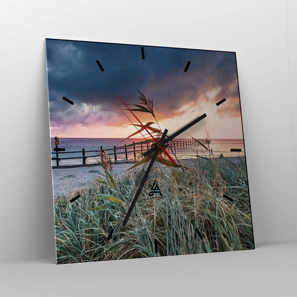 Wall clock - Clock on glass - Not Gone with the Wind - 40x40 cm