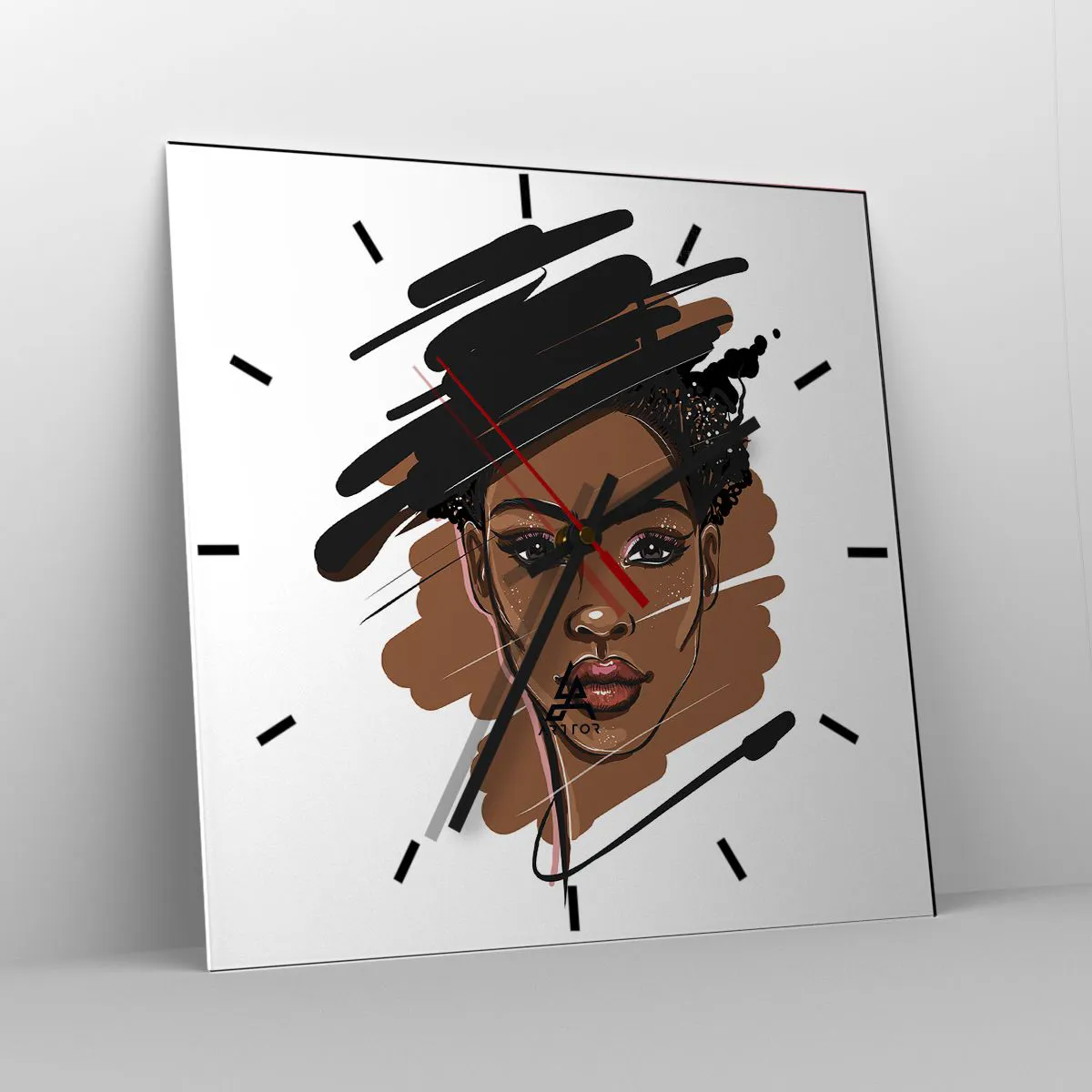 Wanduhr - Glasuhr - Süß wie Schokolade - 40x40 cm