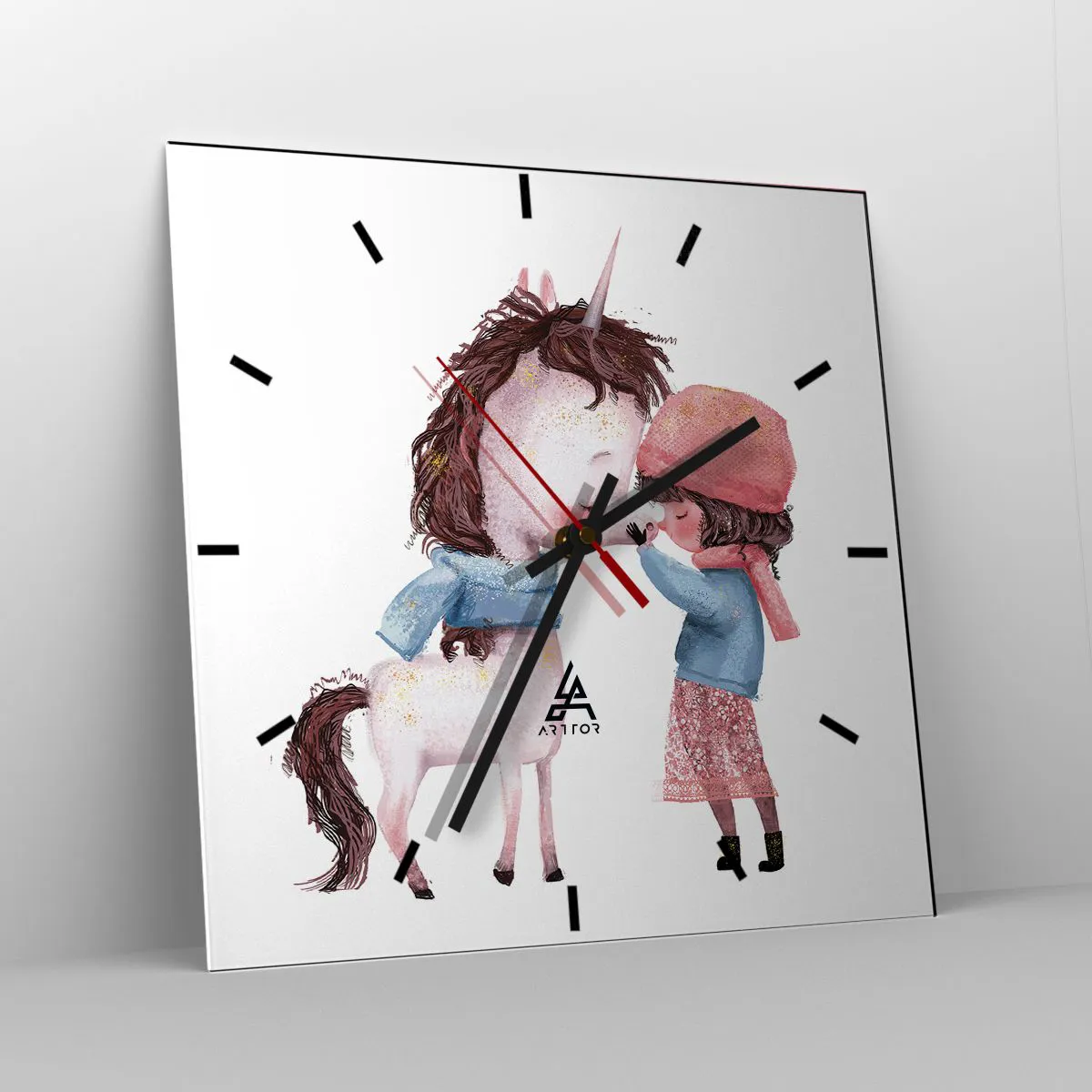 Reloj de pared - Reloj de vidrio - Un cuento de invierno - 40x40 cm