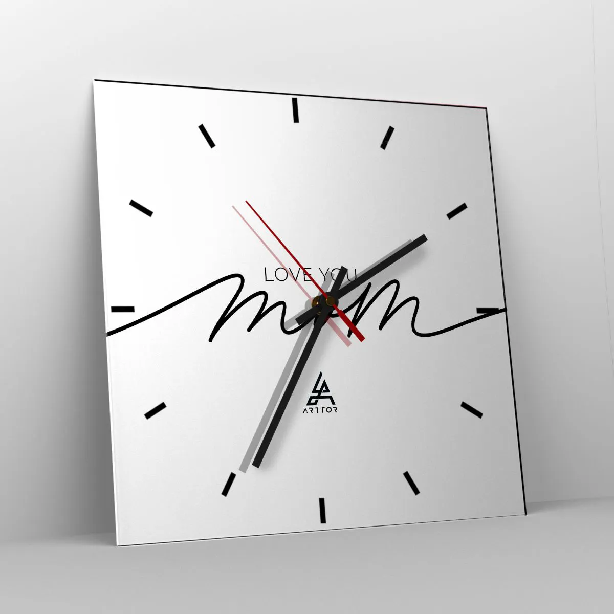 Ceas de perete - Ceas pe sticlă - Mare emoție - 40x40 cm