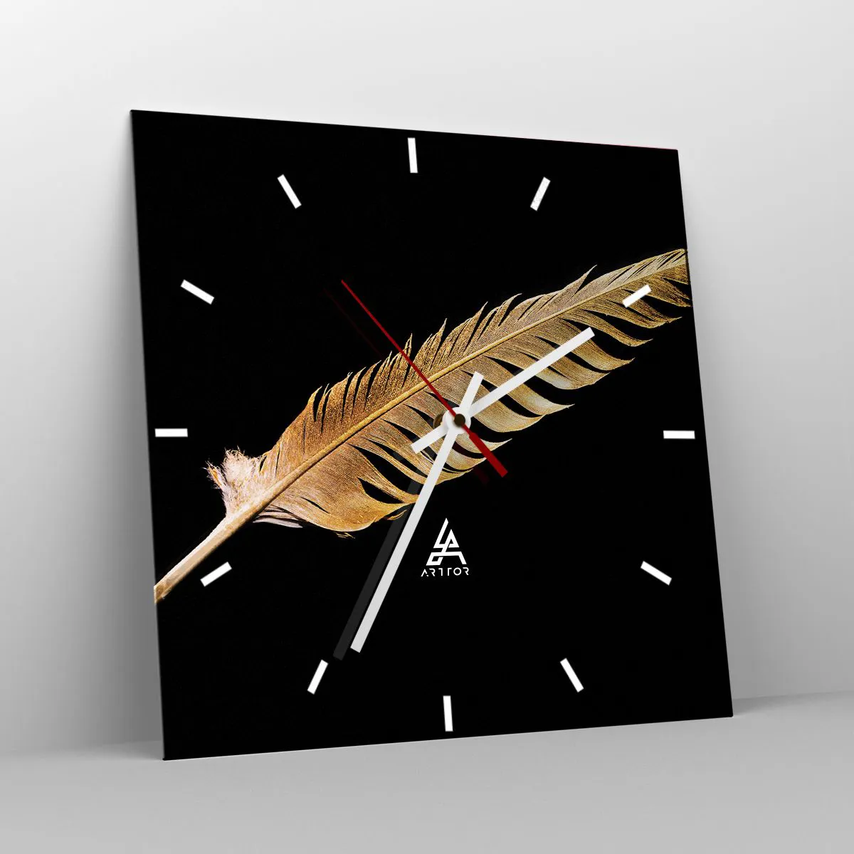 Relógio de parede - Relógio em vidro - É uma pena - 40x40 cm