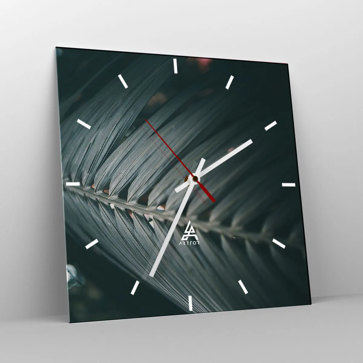 Relógio de parede - Relógio em vidro - A precisão da natureza - 40x40 cm