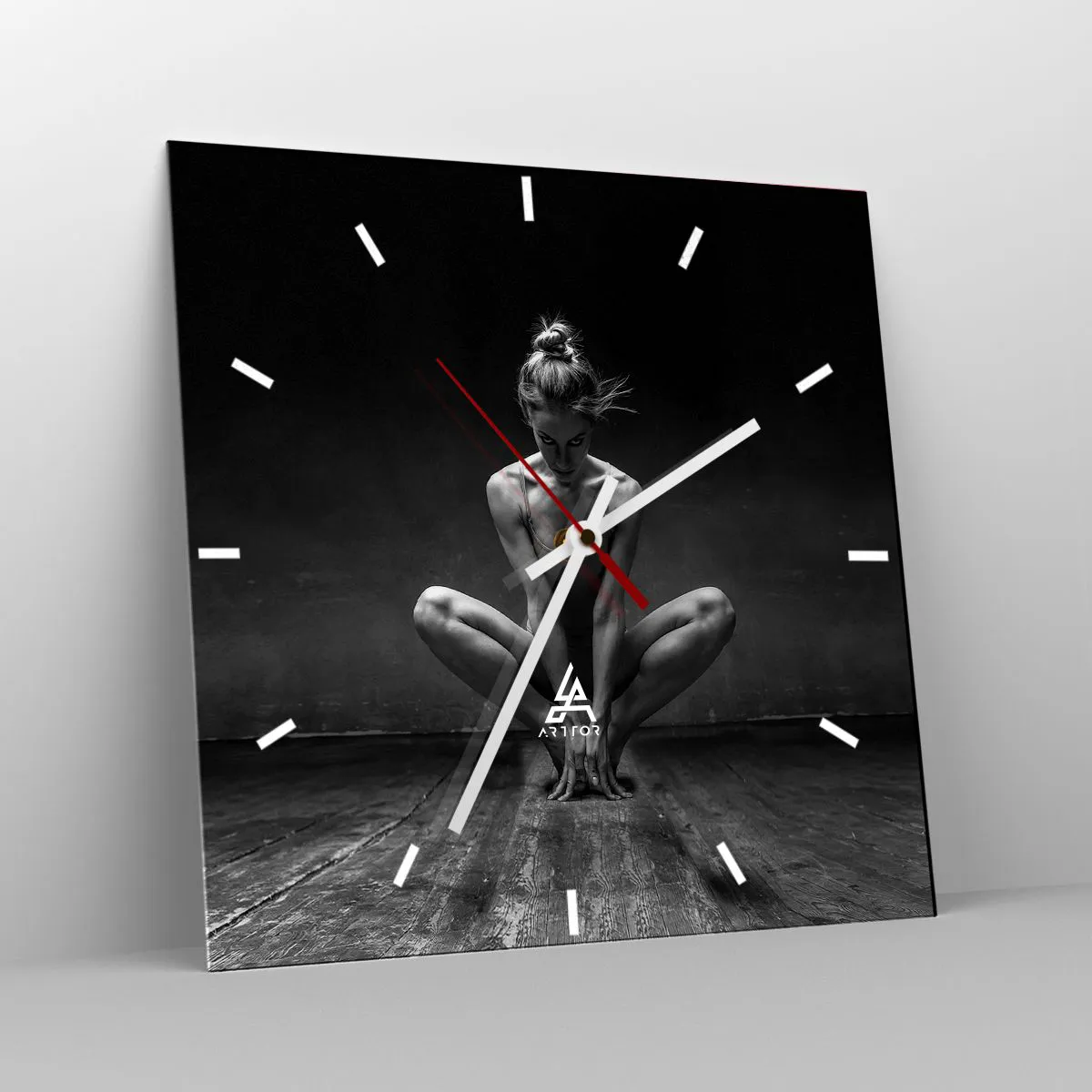 Horloge murale - Pendule murale - Concentration de l'énergie de la danse - 40x40 cm