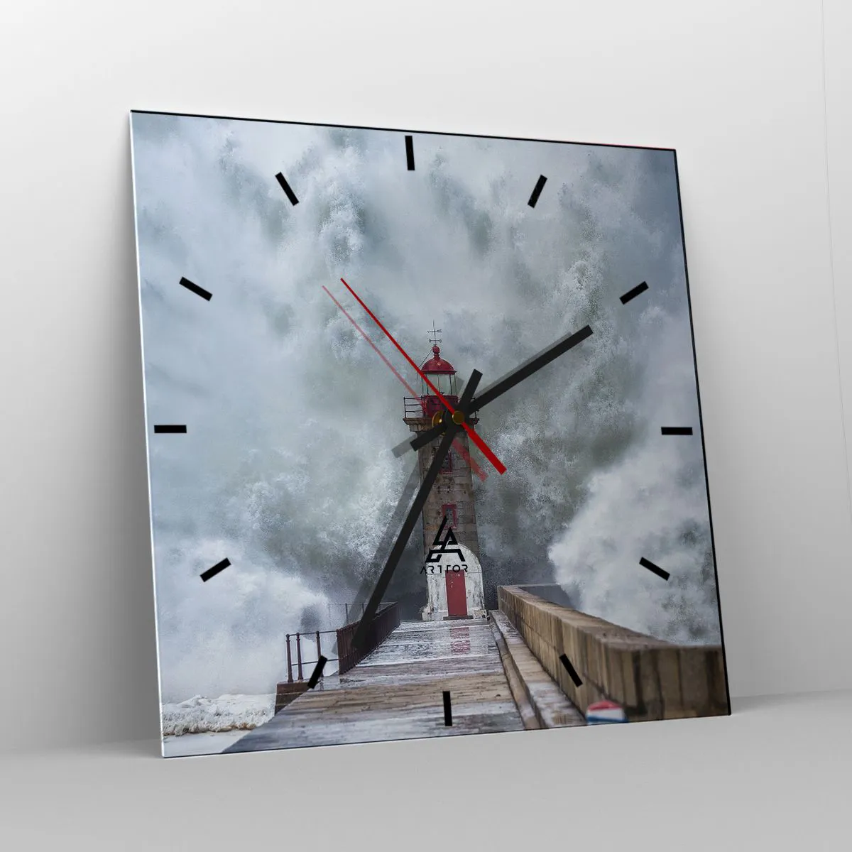 Wandklok - Klok - Het gebrul van het water, het geluid zal blazen - 40x40 cm