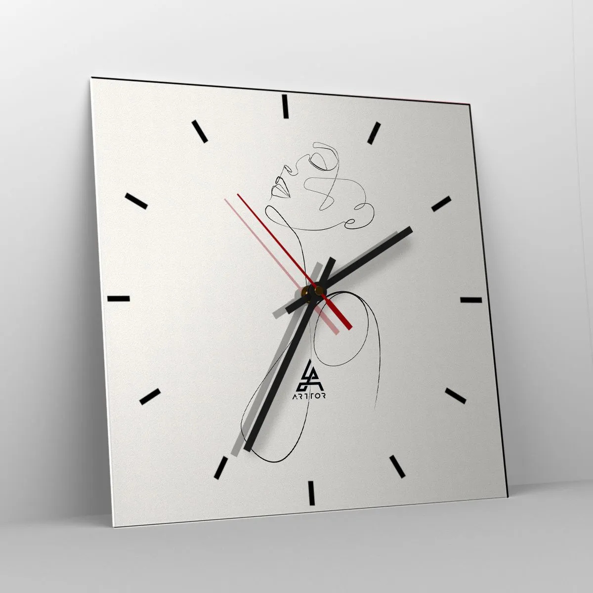 Relógio de parede - Relógio em vidro - Enrolada em sonhos - 40x40 cm