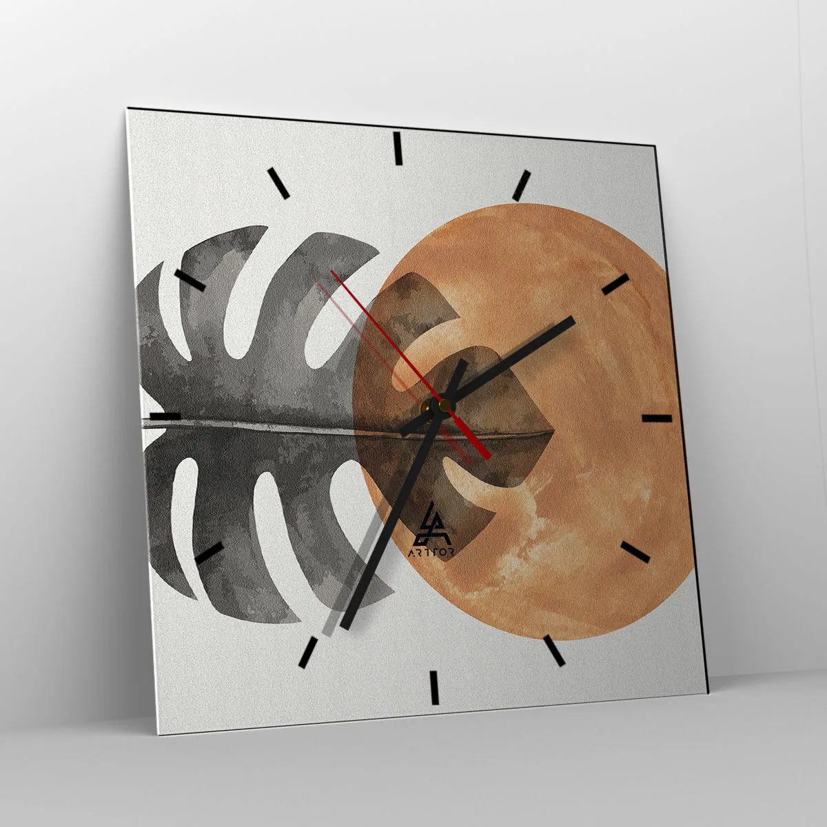 Ceas de perete - Ceas pe sticlă - Doar soarele - 40x40 cm