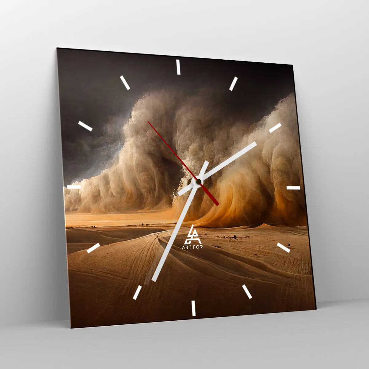 Reloj de pared - Reloj de vidrio - Ira del desierto - 40x40 cm