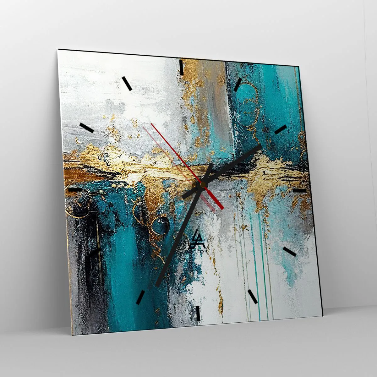 Reloj de pared - Reloj de vidrio - Todo fluye - 40x40 cm