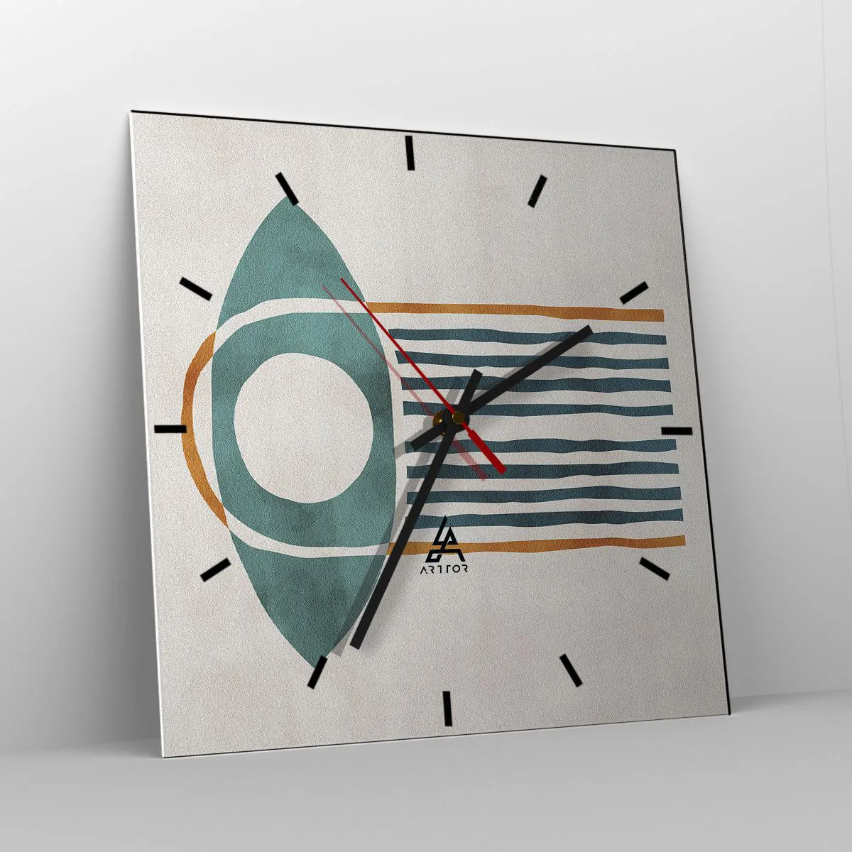 Reloj de pared - Reloj de vidrio - Signos y rituales - 40x40 cm