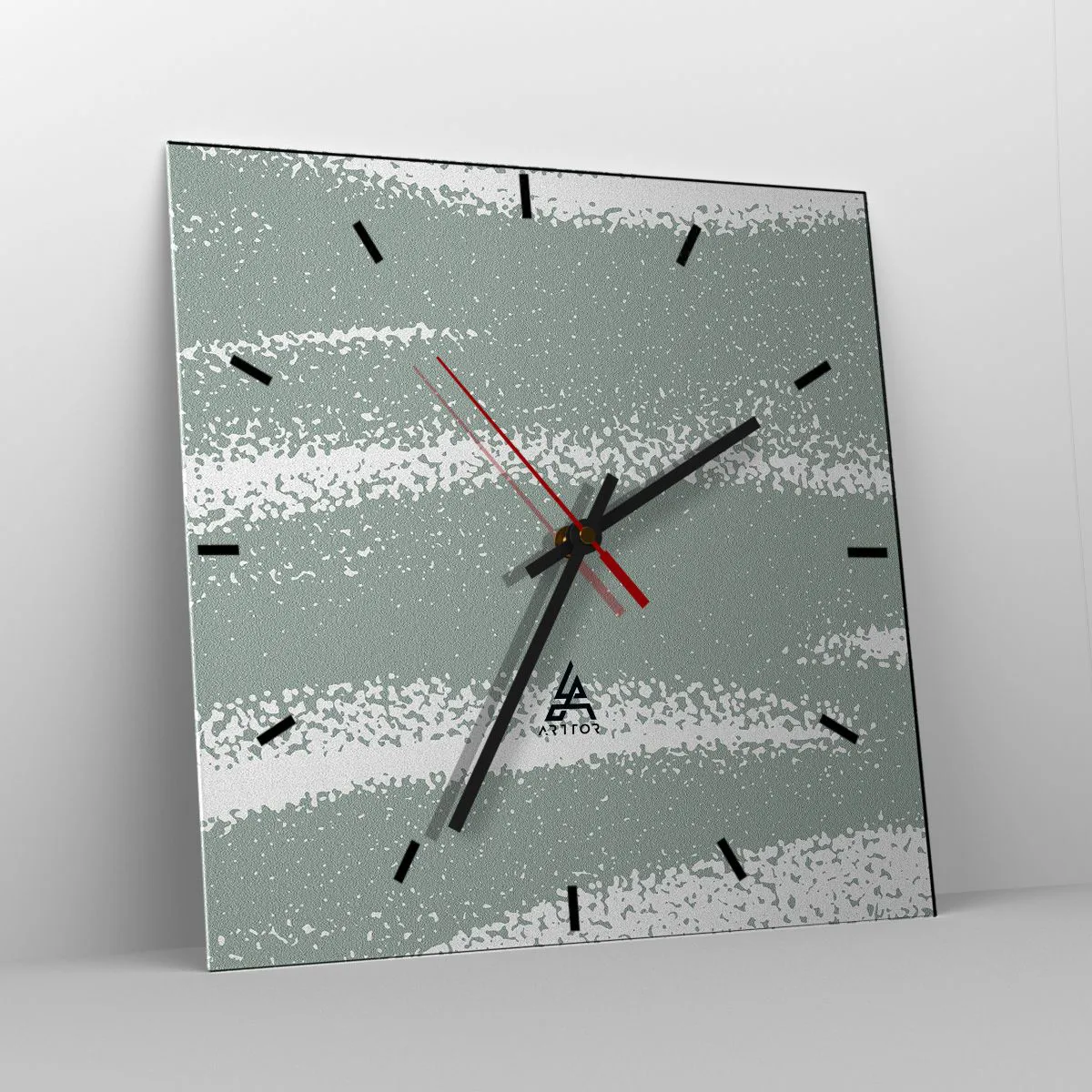 Nástěnné hodiny - Abstrakce v zimním stylu - 40x40 cm