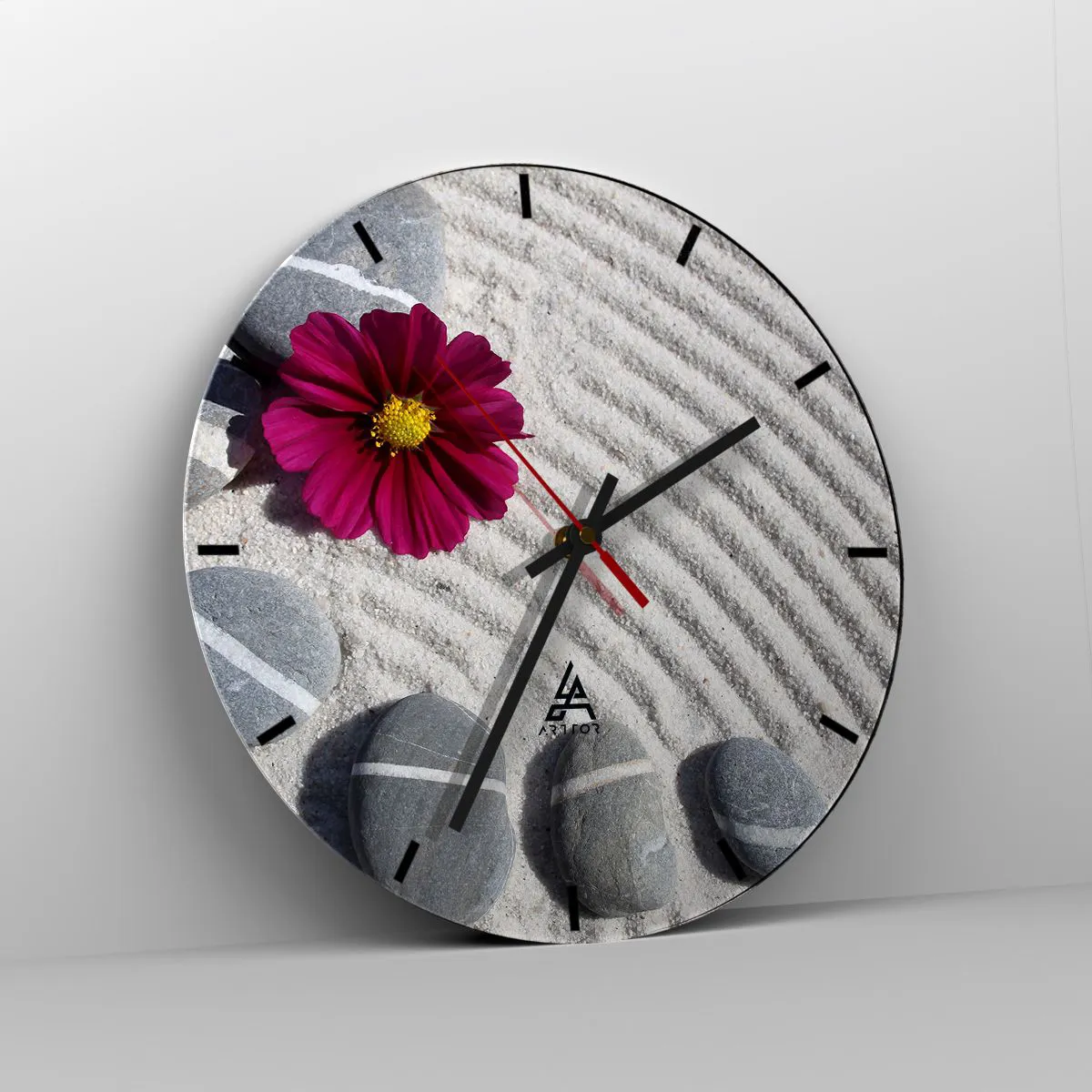 Wanduhr - Glasuhr - Energie und Ruhe des Zauberkreises der Natur - 40x40 cm