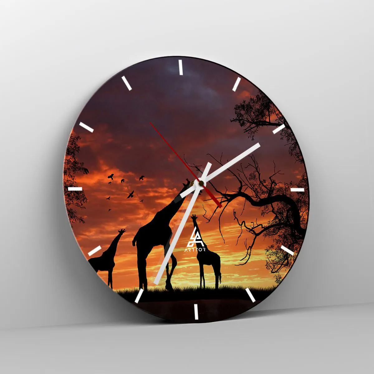 Zegar ścienny - Mała kolacja w gronie najbliższych - 40x40 cm