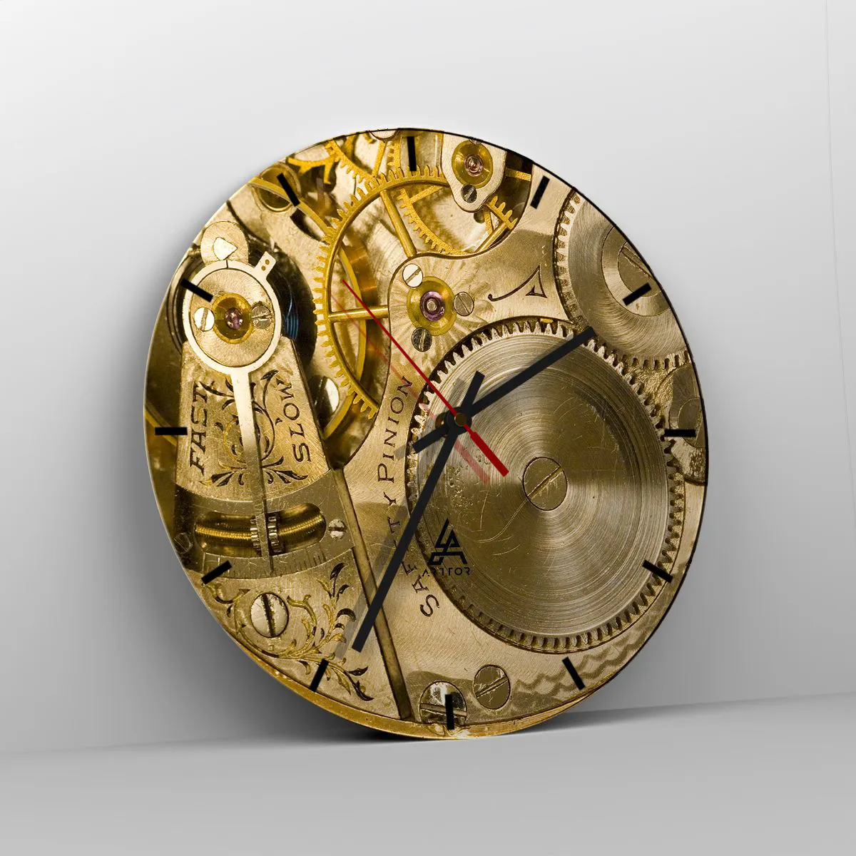 Horloge murale - Pendule murale - Marcher avec son temps - 40x40 cm