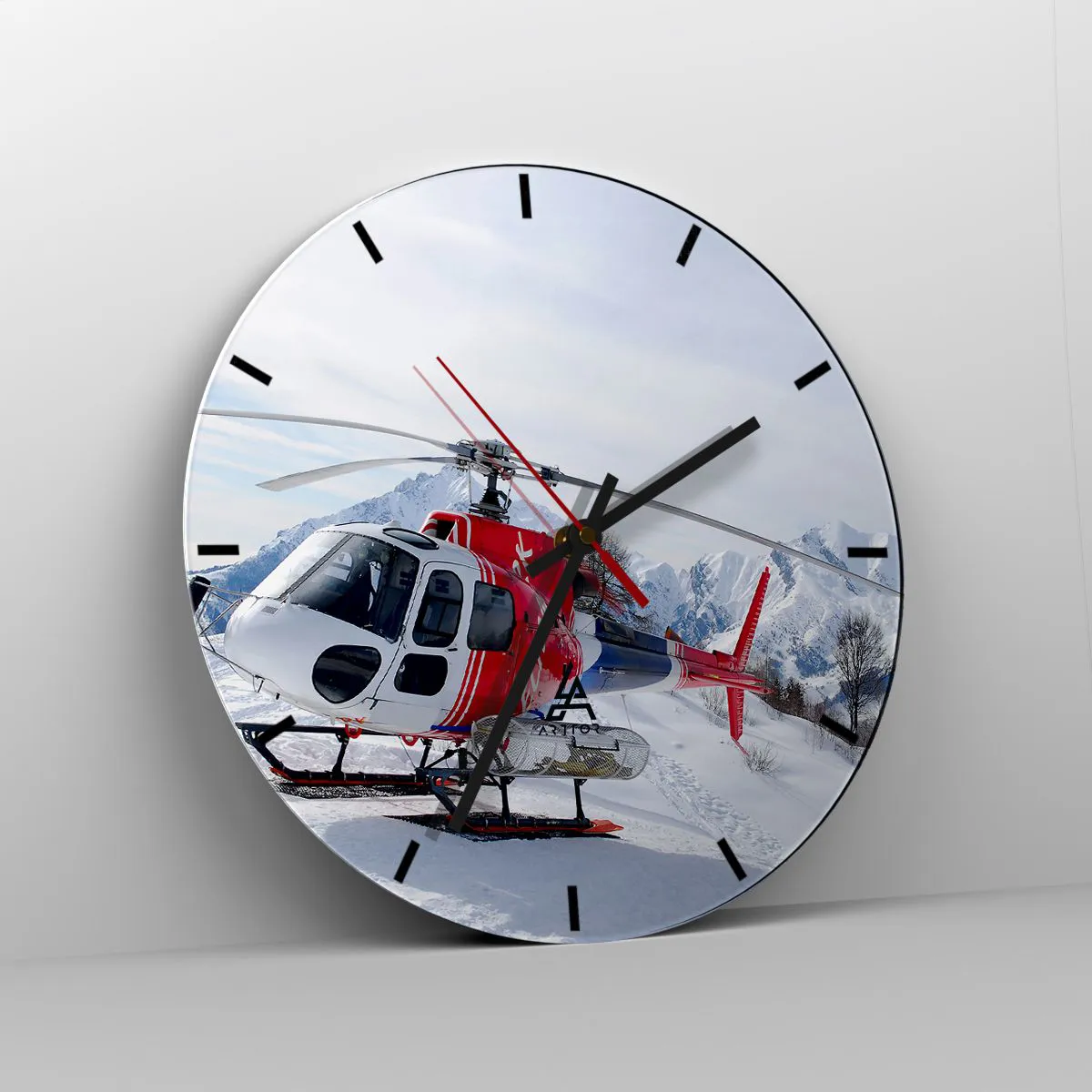 Wanduhr - Glasuhr - Immer bereit - 40x40 cm