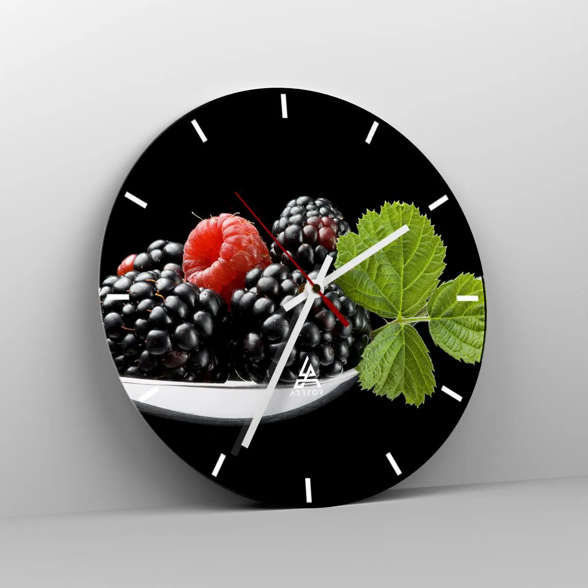 Ceas de perete - Ceas pe sticlă - Gustul prospețimii - 40x40 cm