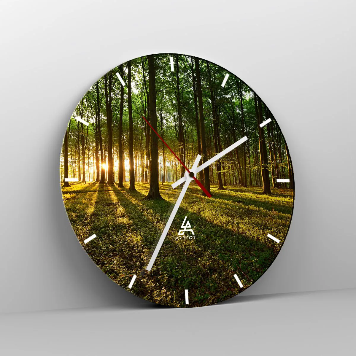 Wall clock - Clock on glass - Photography of All Springs - 40x40 cm