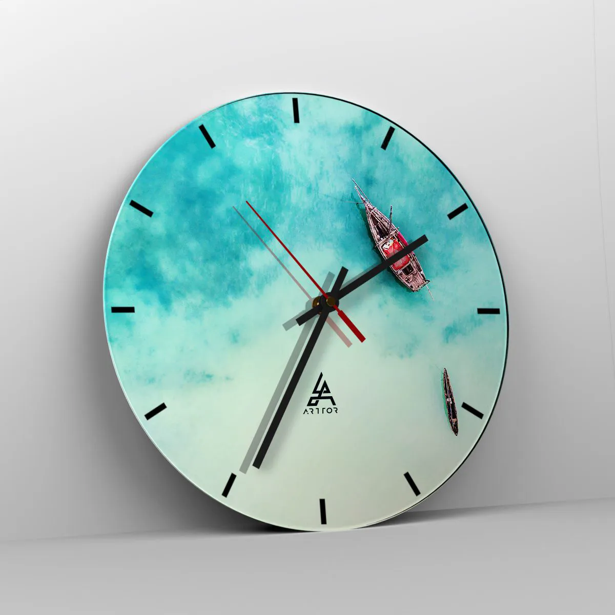 Horloge murale - Pendule murale - Car sur les plages de Zanzibar, quand il y a un débordement d'eau... - 40x40 cm