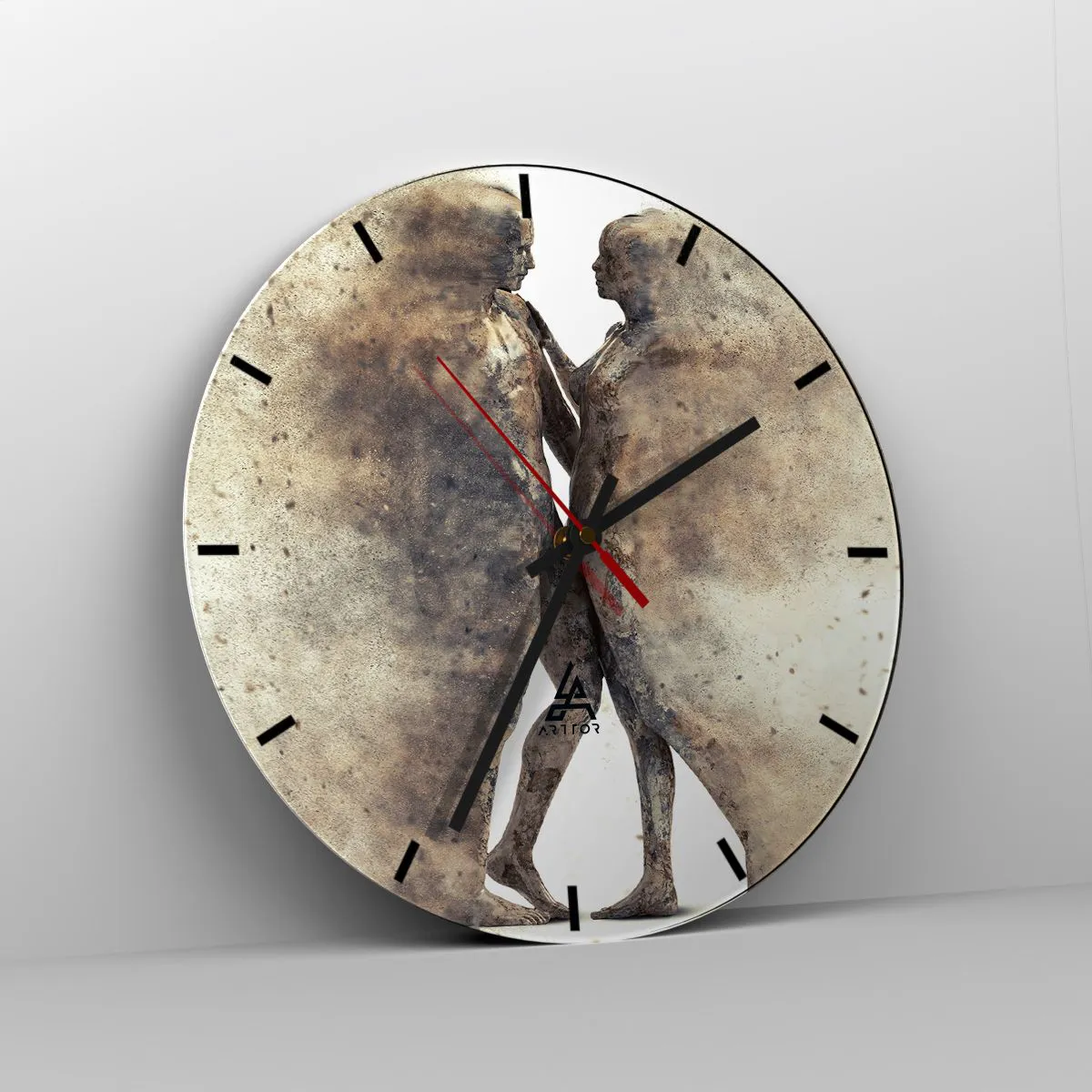 Reloj de pared - Reloj de vidrio - Del polvo resurgieron para amar - 40x40 cm