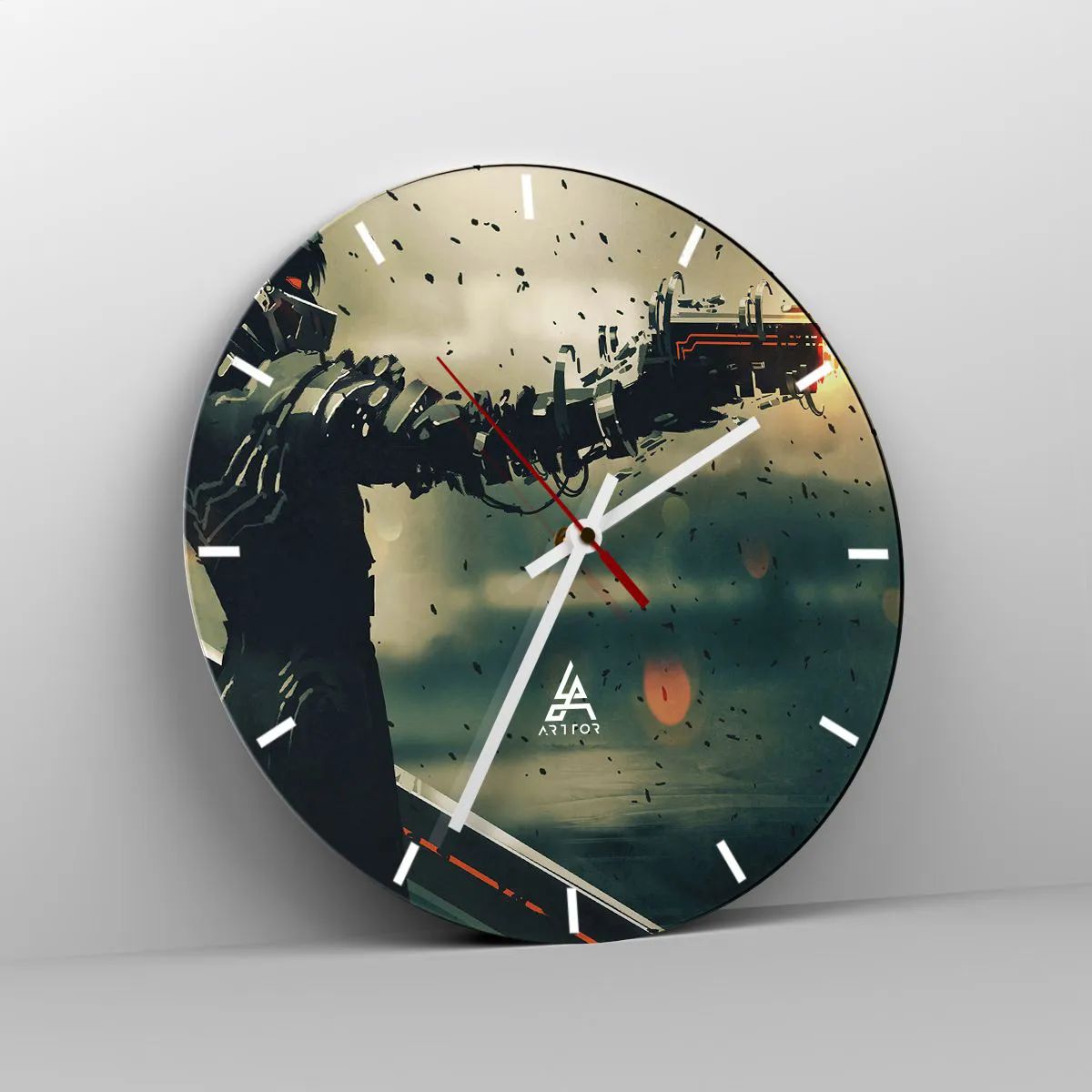 Wandklok - Klok - Dodelijke wapens - Je eigen Terminator - 40x40 cm